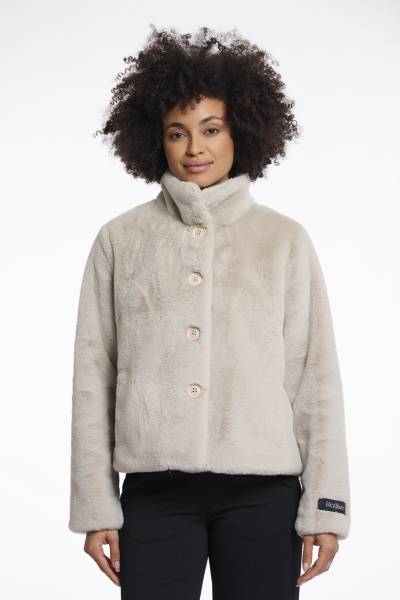 RINO & PELLE Vie single breasted fake fur jacket - Birch