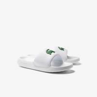 LACOSTE SLIPPERS SERVE SLIDE / WHT-GRN
