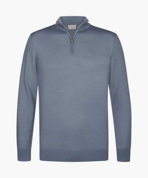 PROFUOMO blauwe halfzip PPWJ30003I