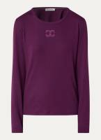 CO'COUTURE 33180 GrannyCC EmbroideryLSTee-plum