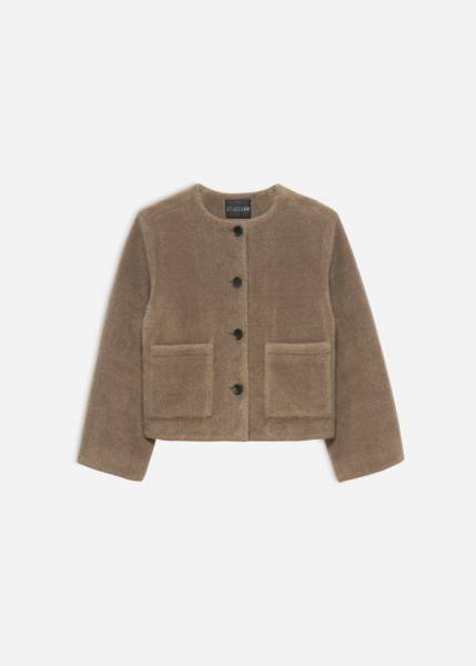 STUDIO AR02TL256051.01 AUBREY Faux Mohair Jacket