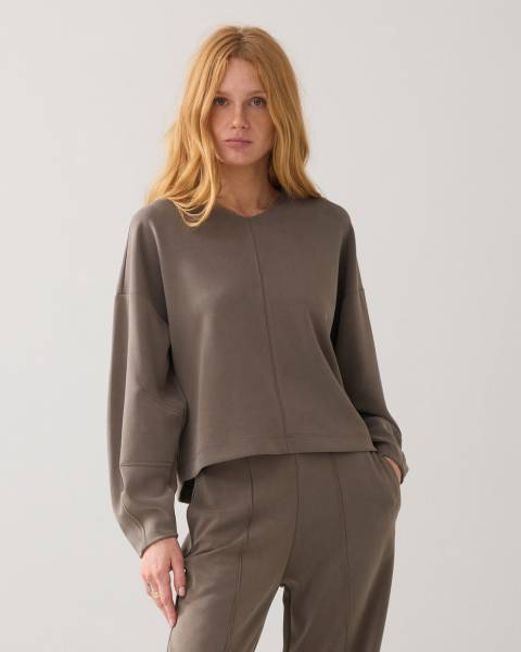 SUMMUM V-hals top washed 3s5200-30606