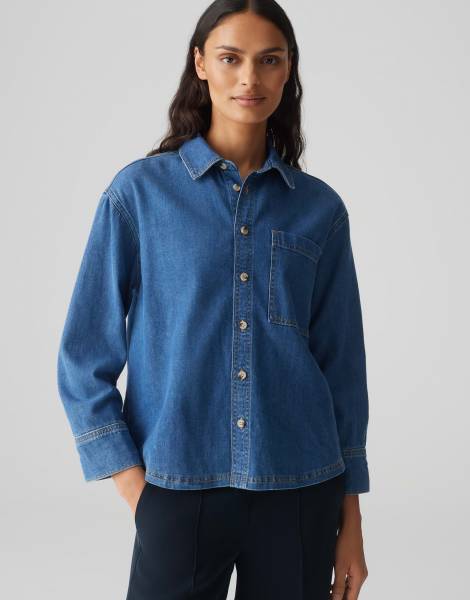 OPUS 10383312978315 FELYN Losse spijkerblouse