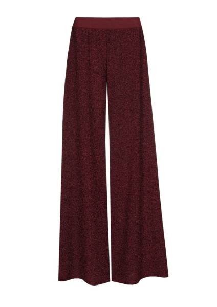 CarolineBiss 6523/55 Palazzo Jersey Lurex Pantalon-wine