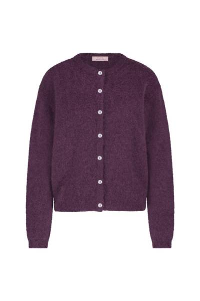 STUDIO ANNELOES 13140 Bibi Mohair Cardigan-blackberry