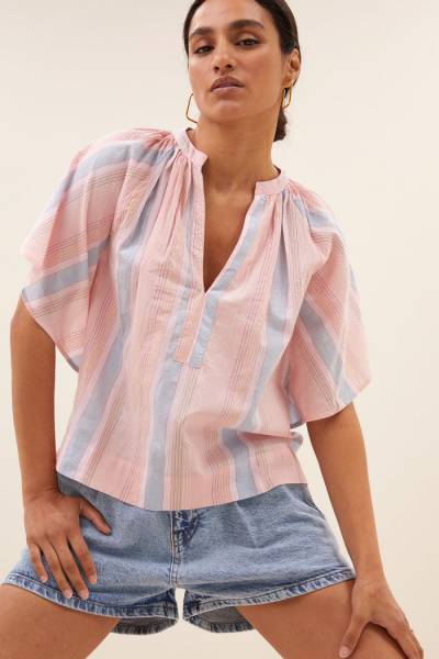 BY-BAR 25112084 Vina gloss stripe blouse