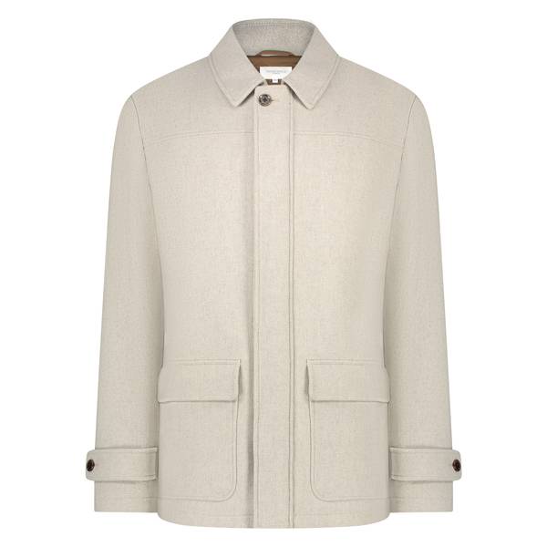 SEVEN DIALS wollen coat DYER/186 FEATHER GREY