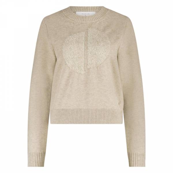 NUKUS NKF03040 Intarsia Pullover - Sand