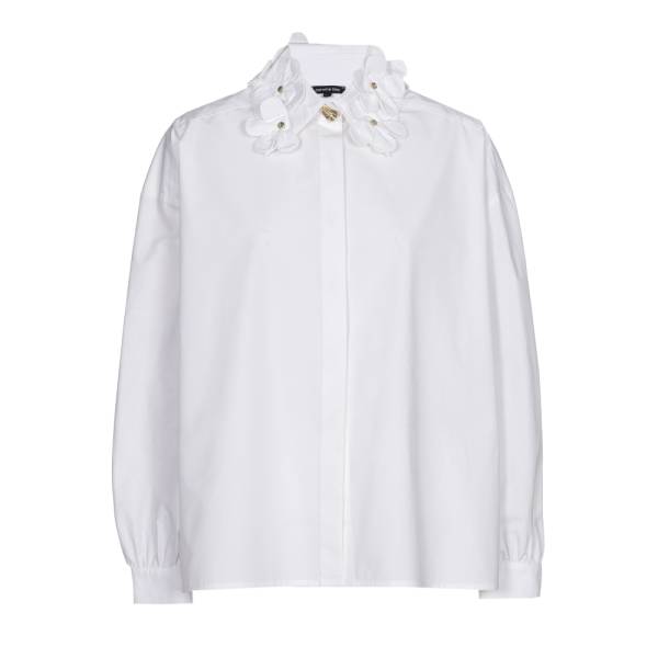 CarolineBiss 6601/90 Oversized Blouse met applicatiekraag