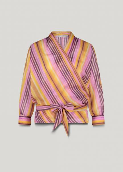 SUMMUM 2s3301-12230 Blouse wrap multi coloured stripe