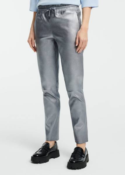 Studio AR NAOMI Leather Slim Fit trousers