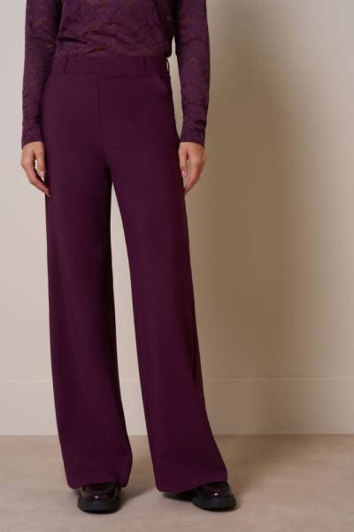 STUDIO ANNELOES 13351 Lexie Bonded Trousers-blackberry