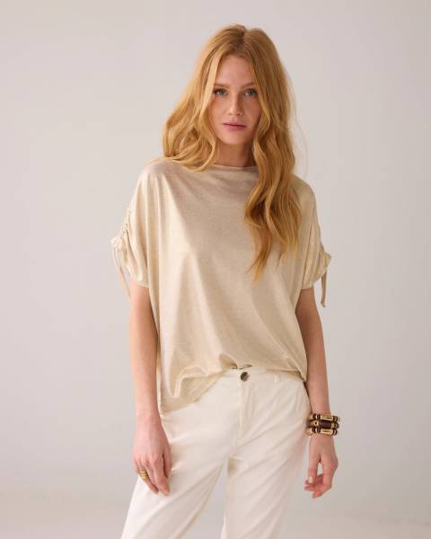 SUMMUM Boxy metallic top 3s5149-30702