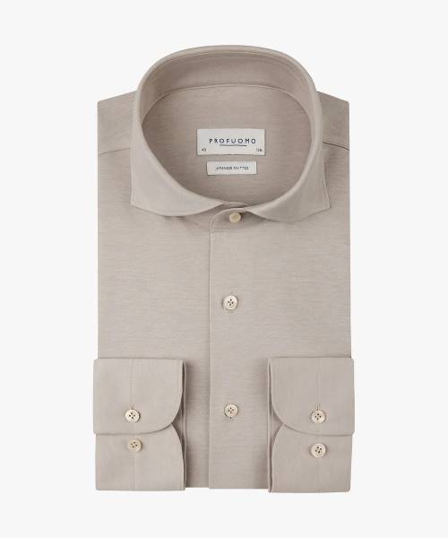 PROFUOMO BEIGE JAPANESE KNITTED SHIRT PP2H00008B