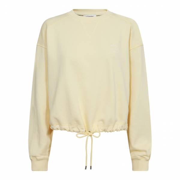 CO'COUTURE 37018 CleanCC Crop Tie Sweat-Pale Yellow