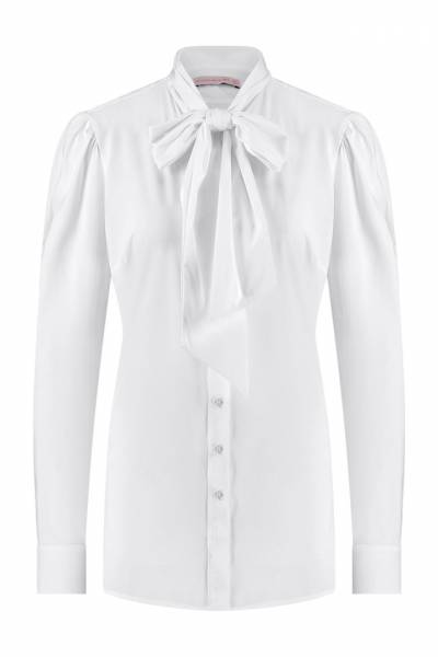 STUDIO ANNELOES 09602 Joan bow poplin blouse