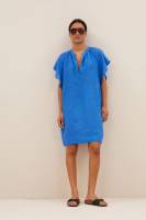 BY-BAR 25117007 vina linen dress-queens blue