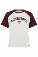 CO'COUTURE 33169 EdgeCC Block Tee-Offwhite/winered