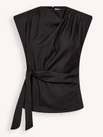 CO'COUTURE 35958 GittCC Pleat PU Leather Top-black