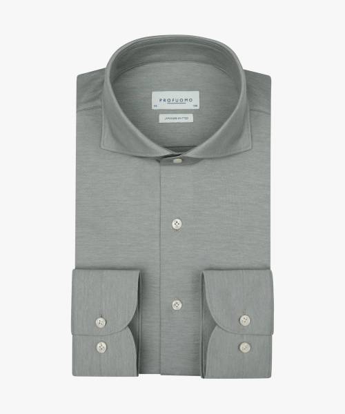 PROFUOMO grijs japanese knitted shirt PPWH30025F
