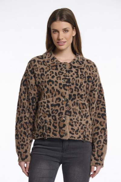 RINO & PELLE Bubbly boxy jacket - Leopard