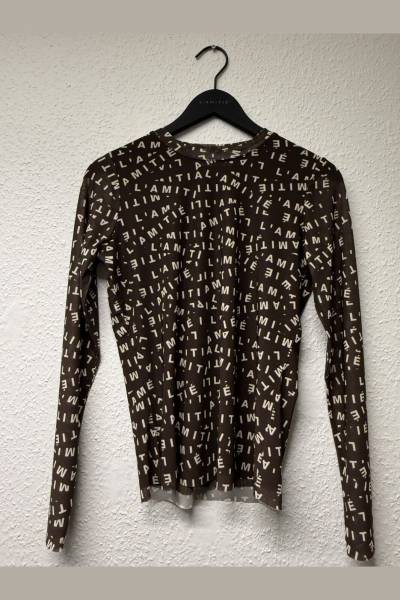 HAUTE L'AMITIE HL10157 Mesh shirt print-Amarone