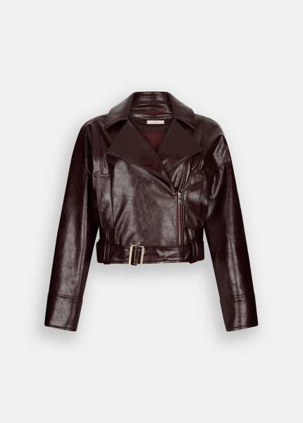 LIU JO UF5231E1038 Glossy biker jacket