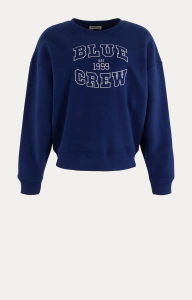 ANNA BLUE SWEATER B60-04-BlueCrew Sweater