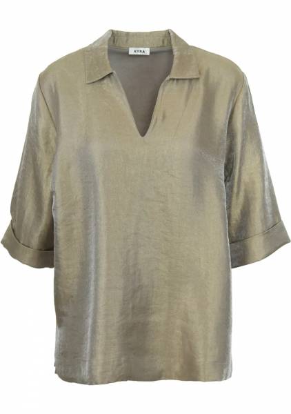 KYRA & KO Woody-s25 Blouse short sleeve sparkling twill