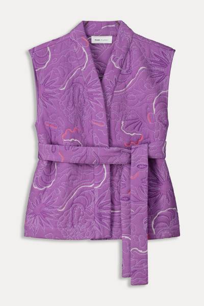 POM Amsterdam SP7784 GILET - Quilted Purple