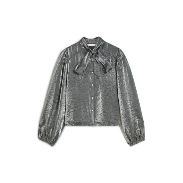 SUMMUM 2s3375-12326 Blouse Satin Look midgrey