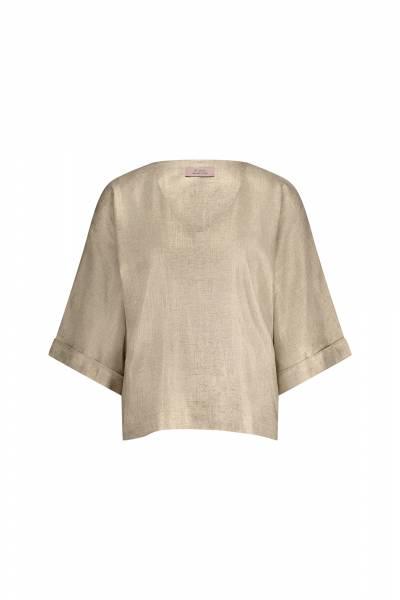 STUDIO ANNELOES 12759 Madison gold linen top - gold