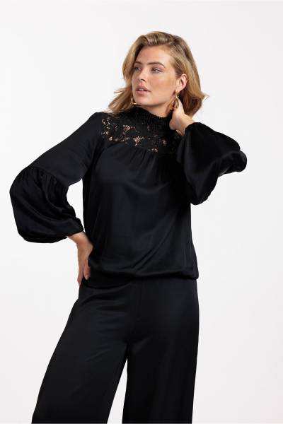 STUDIO ANNELOES 09306 Charlotte satin lace top