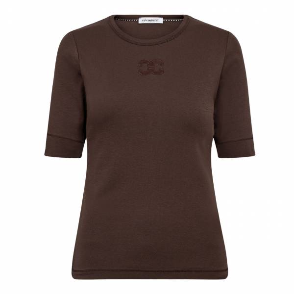 CO'COUTURE 33166 GrannyCC Embr SS Tee-Mocca