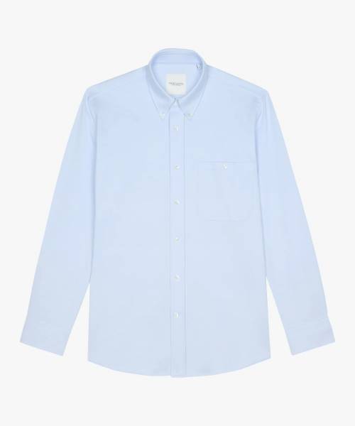 PROFUOMO blauw casual japanese knitted shirt PPWH30032B