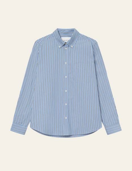 LES DEUX 1001700 Kent Stripe Poplin Shirt