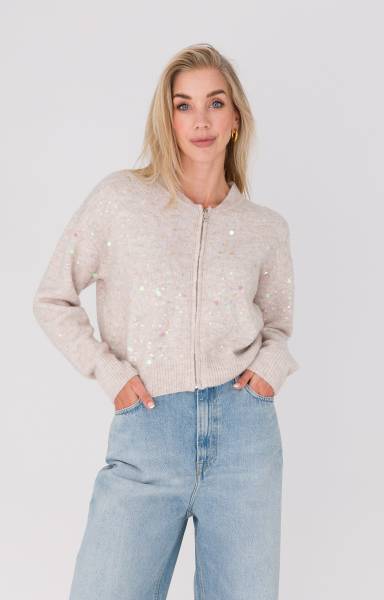 ANNA 21a10-02560a Vest met glinsters