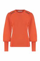 Studio Anneloes 08220 Sasja button pullover - orange