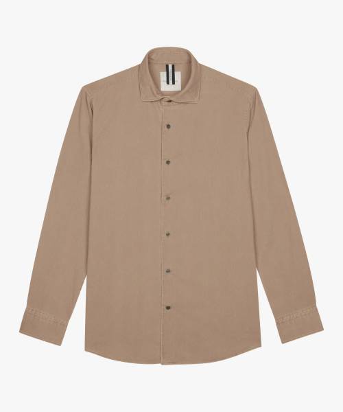 PROFUOMO beige coruroy shirt PPWH30012D