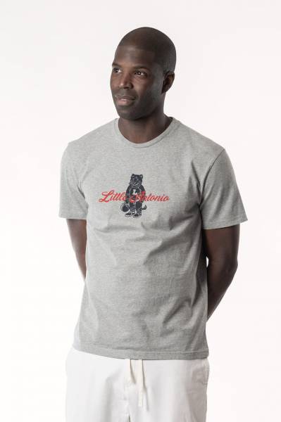 LITTLE ANTONIO T-SHIRT | LA MASCOT SCRIPT/ GREY MELANGE