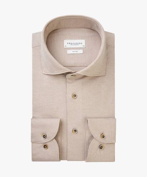 PROFUMO BEIGE KNITTED SHIRT PPVH10039C