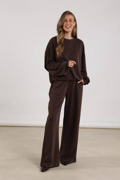 NKF03007 Gabi Pullover-Dark Chocolate