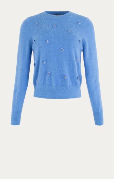 ANNA BLUE B81-09-Riccy Pullover - Light Blue