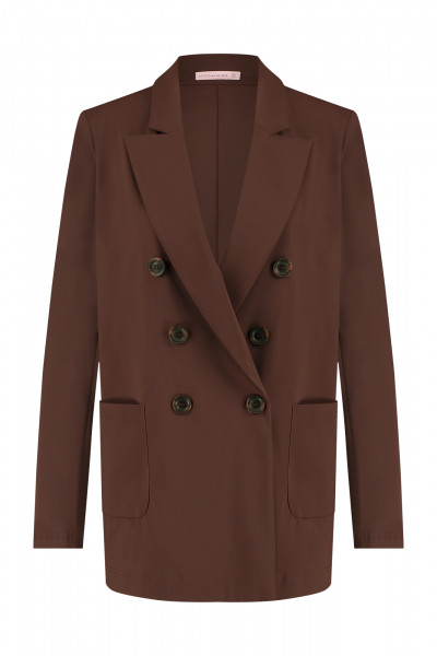 Studio Anneloes 07631 Nola bonded blazer - chestnut