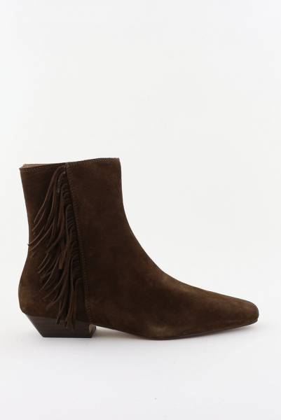 TORAL Shoes TL-LINETTE suede enkellaarsjes met franjes