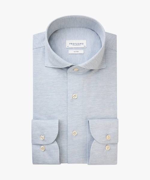 PROFUOMO BLAUW KNITTED SHIRT PPVH10041A