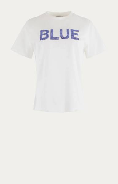 ANNA BLUE B72B-04-LogoSequin T-Shirt
