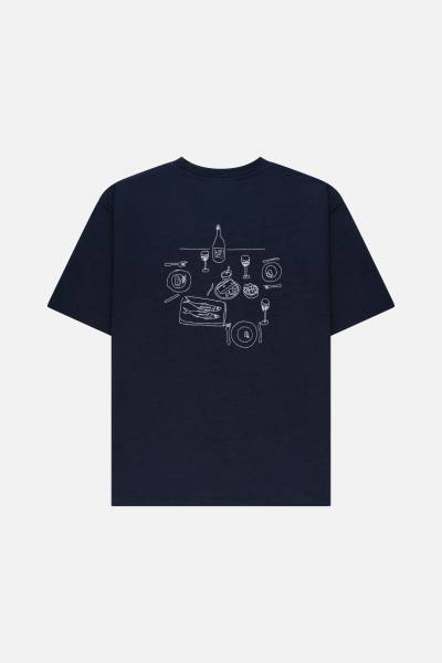 THE GOODPEOPLE T-SHIRT TCULT/NAVY