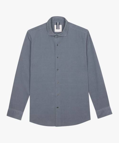 PROFUOMO blauw corduroy shirt PPWH30012F