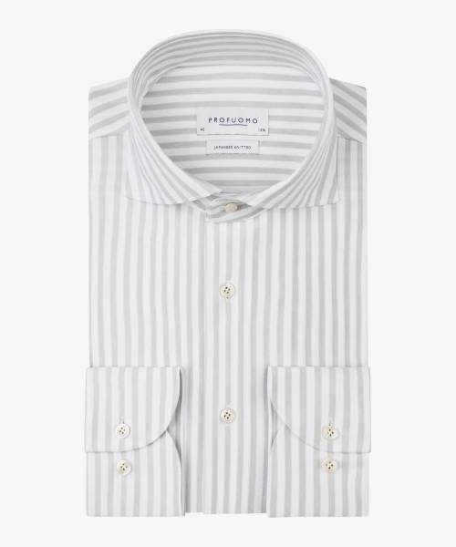 PROFUOMO GRIJS JAPANESE KNITTED SHIRT PPVH10058B